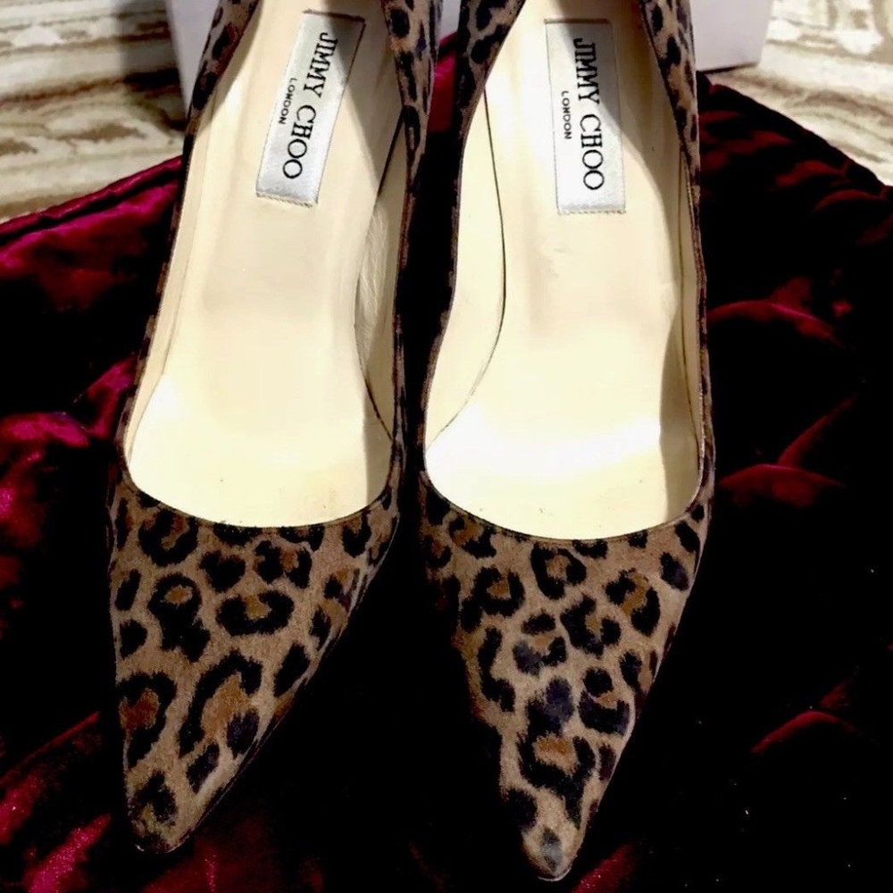 JIMMY CHOO - Camel Pointy Toe Pumps Heels